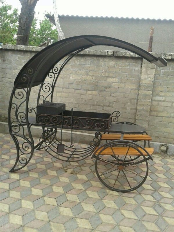 Кованый мангал-карета "Хинди"