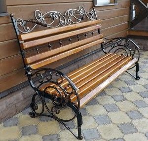 Кованая скамейка для сада "Дюшес"